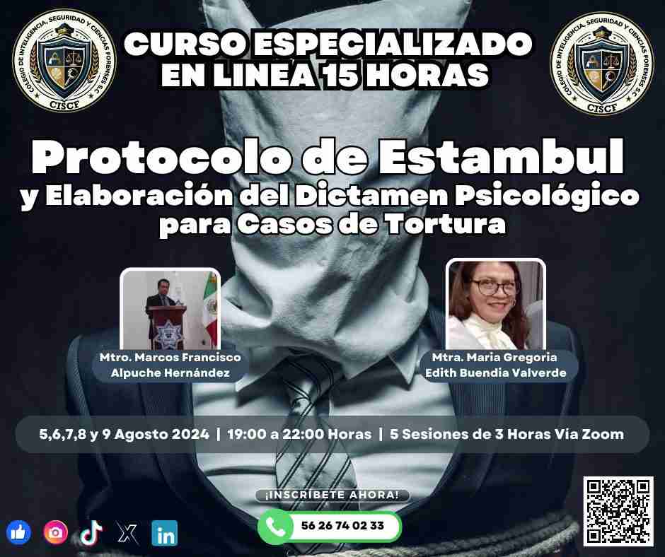 Protocolo de Estambul y Elaboración del Dictamen Psicológico para Casos de Tortura