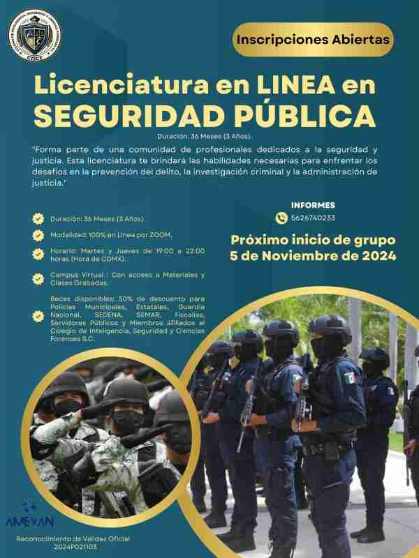 Licenciatura en Seguridad Pública 2ª Generación