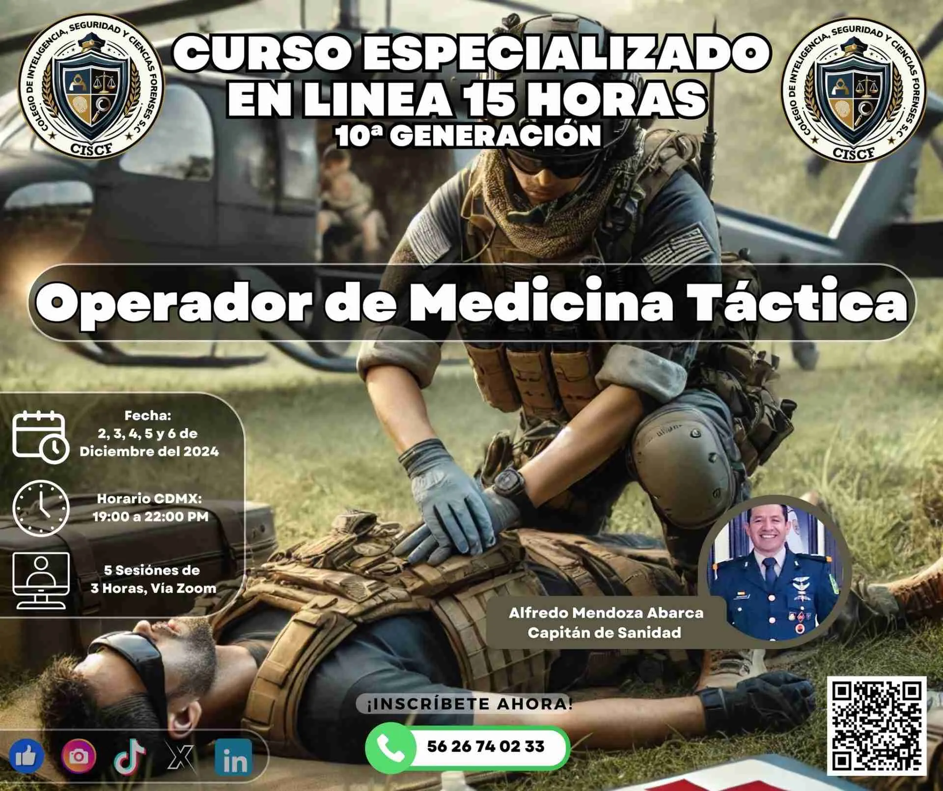Operador de Medicina Táctica 10ª Generación 15 Horas en Linea