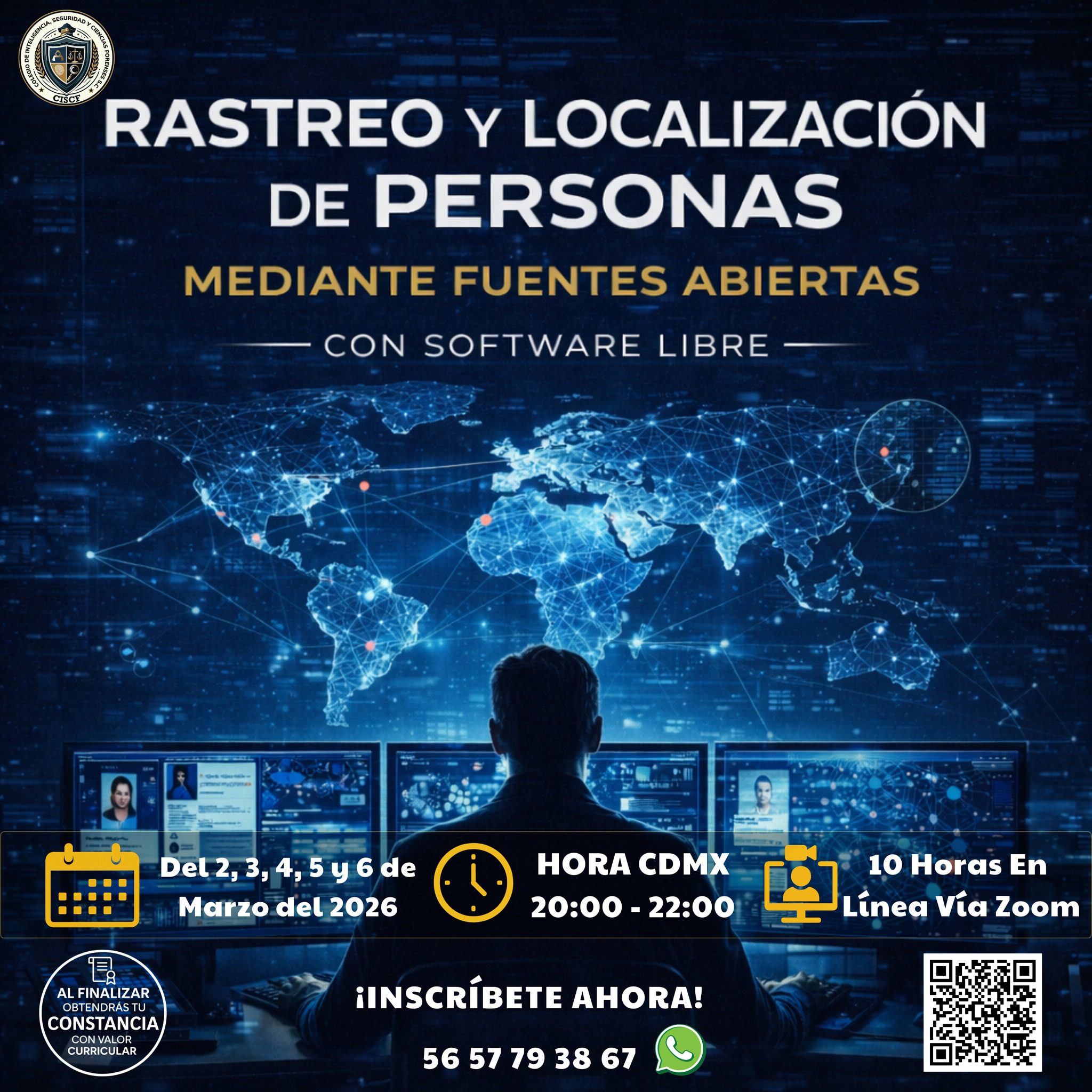 Curso: Rastreo y Localización de Personas Mediante Fuentes Abiertas con Software Libre-5ª Generación