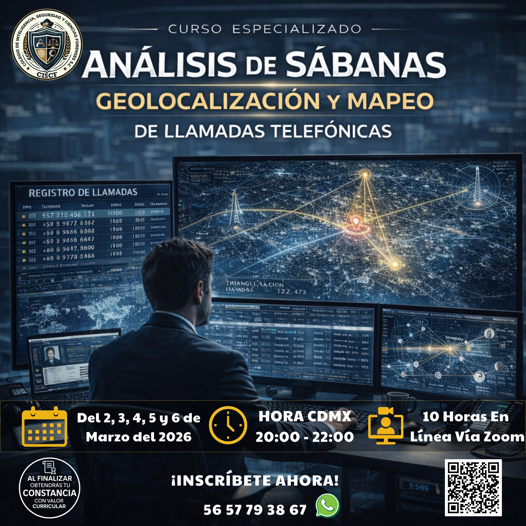 Curso Especializado: Análisis de Sábanas, Geolocalización y Mapeo de Llamadas Telefónicas-17G.
